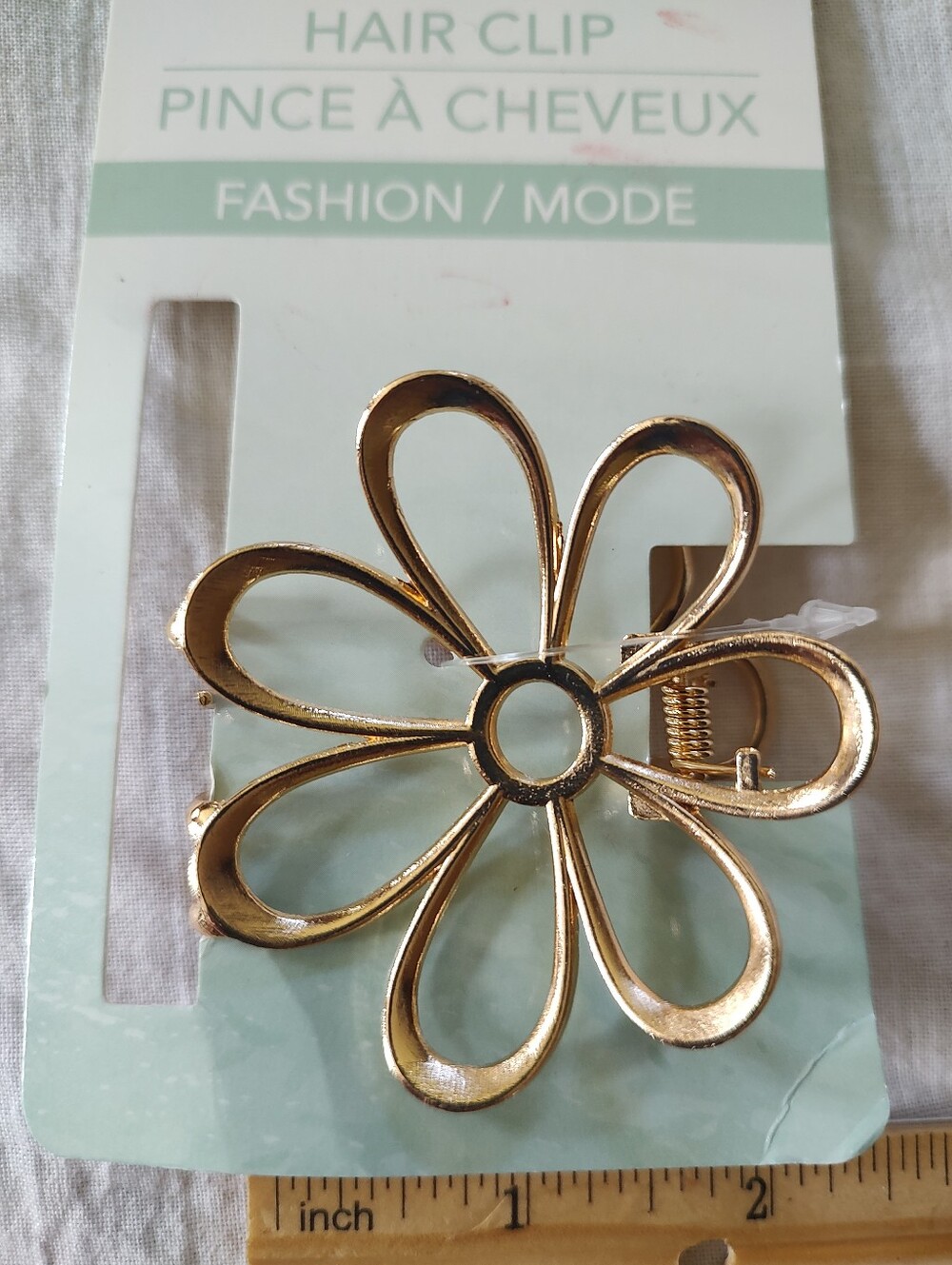 Gold Flower Hair Clip Fashion Accessory Metal Feminine Women - Picture 2 of 4